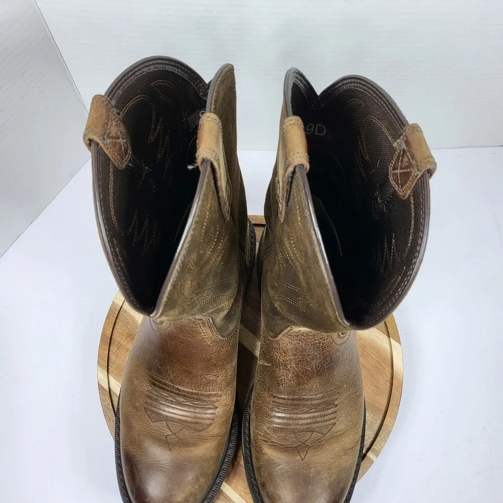 Ariat Sierra Western Work Boots Mens 9D Brown Leather ASTM F2892-17 EH 10014238